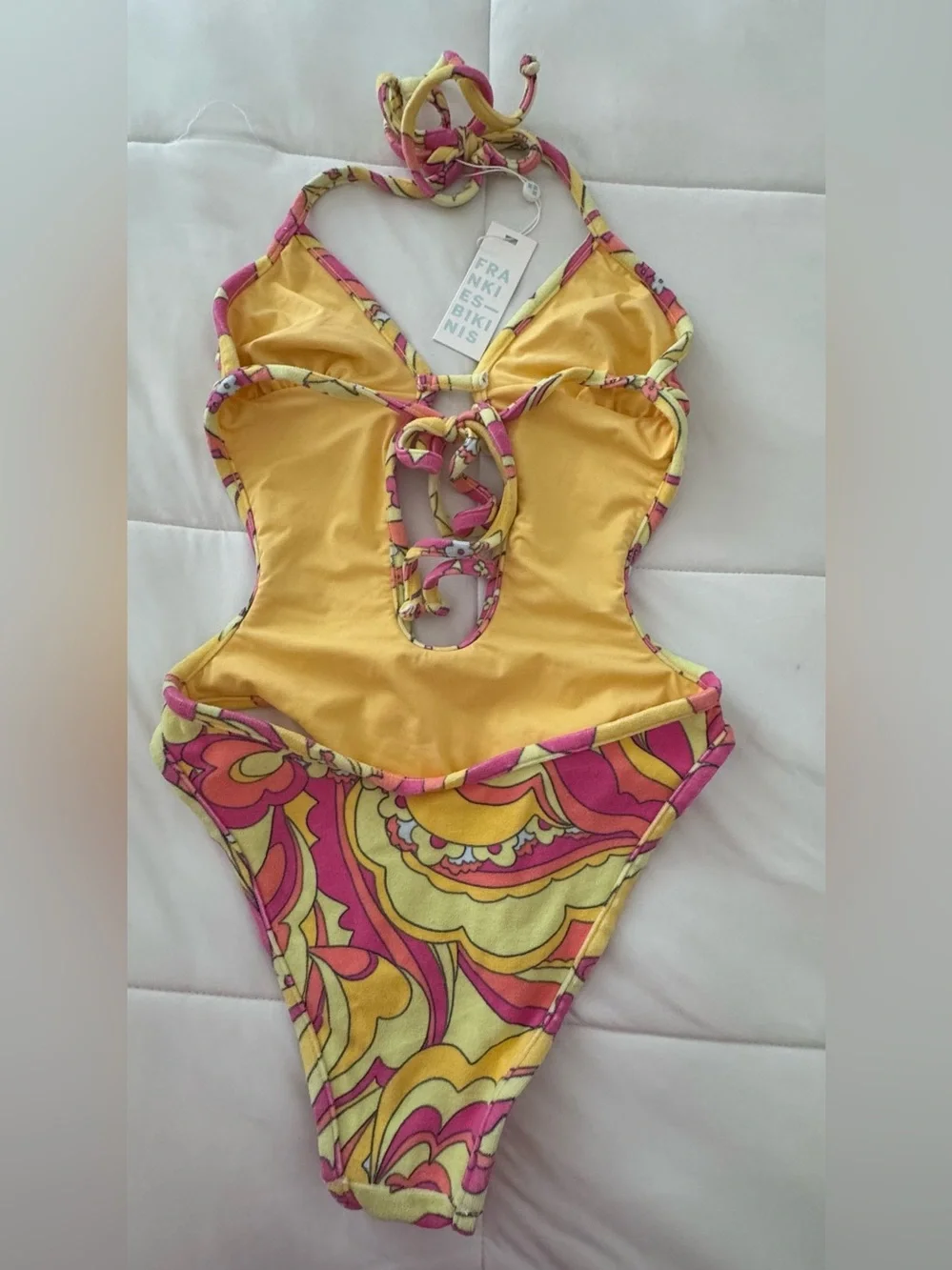 Frankies Bikinis - Amanda Terry One Piece Swimsuit - Peace Terry